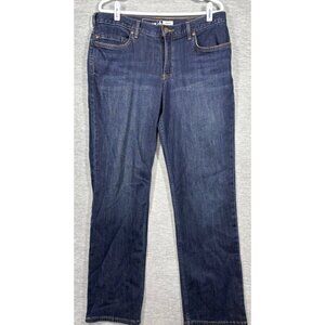 Carhartt Womens Rugged Flex Loose Fit Straight‎ Leg Jeans 14 Regular Dark Wash